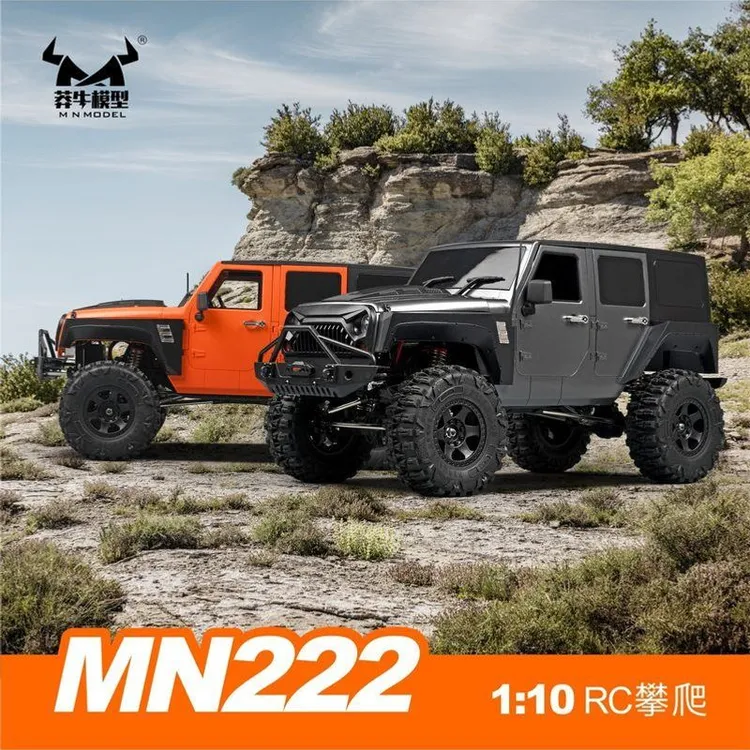 莽牛新款MN222全比例四驱攀爬车电动越野RC遥控车模型玩具牧马人