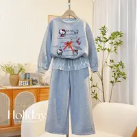 【原版】女童卫衣套装春季2025新款儿童宽松韩版女孩阔腿裤两件套