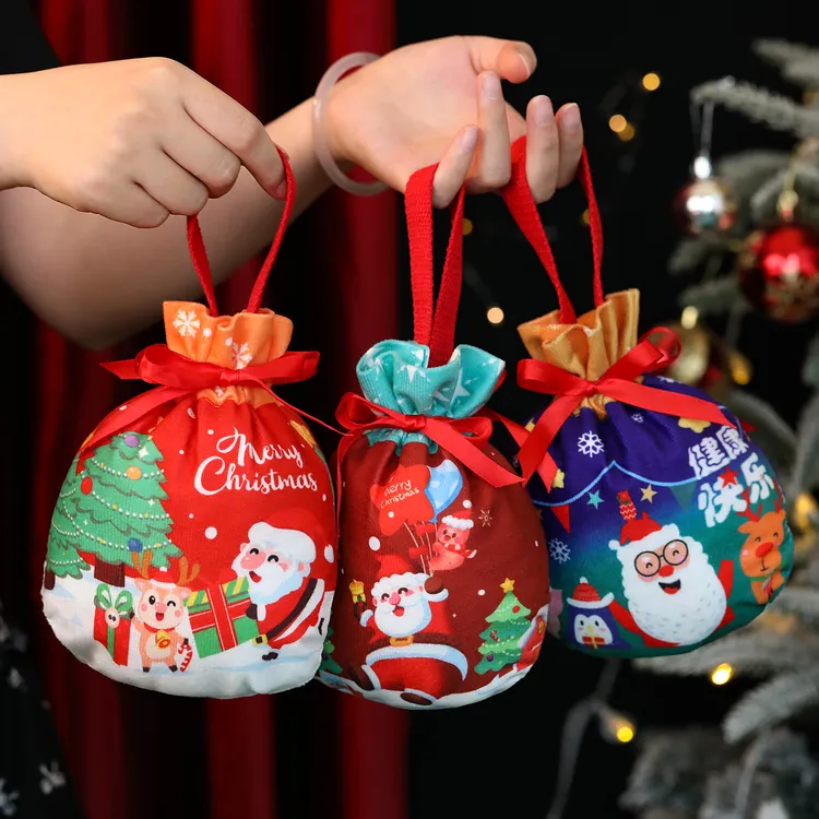 圣诞节礼品袋平安夜苹果礼袋平安果包装袋儿童糖果礼盒小礼物袋子