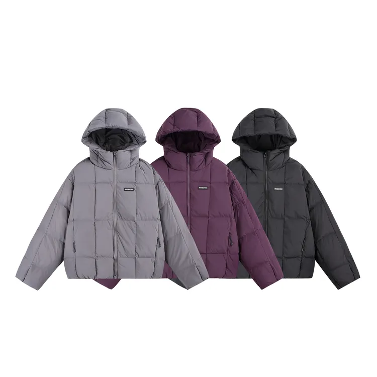 MaoQiaoYi复古连帽羽绒服百搭短款休闲情侣宽松加厚保暖【H】YR886