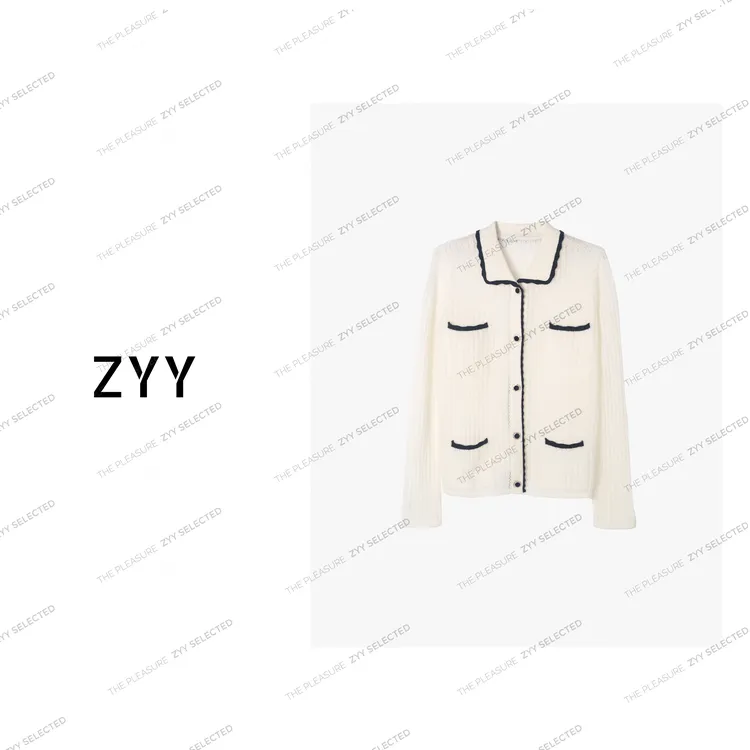 ZYY【繁花语调】2025S/S新品小众设计感针织衫薄款长袖X25QMY02966