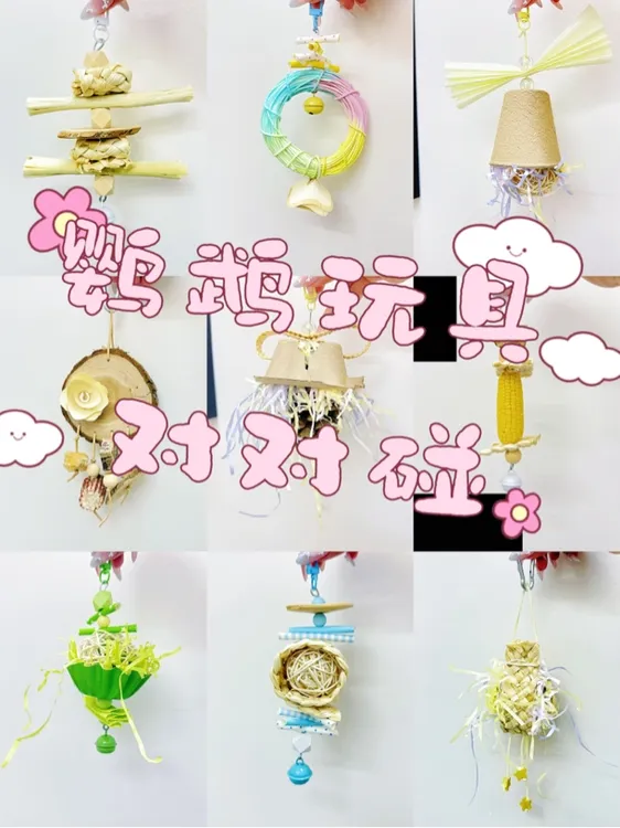 【直播拆对对碰 原创鹦鹉玩具 】小鸟啃咬玩具用品对对碰 