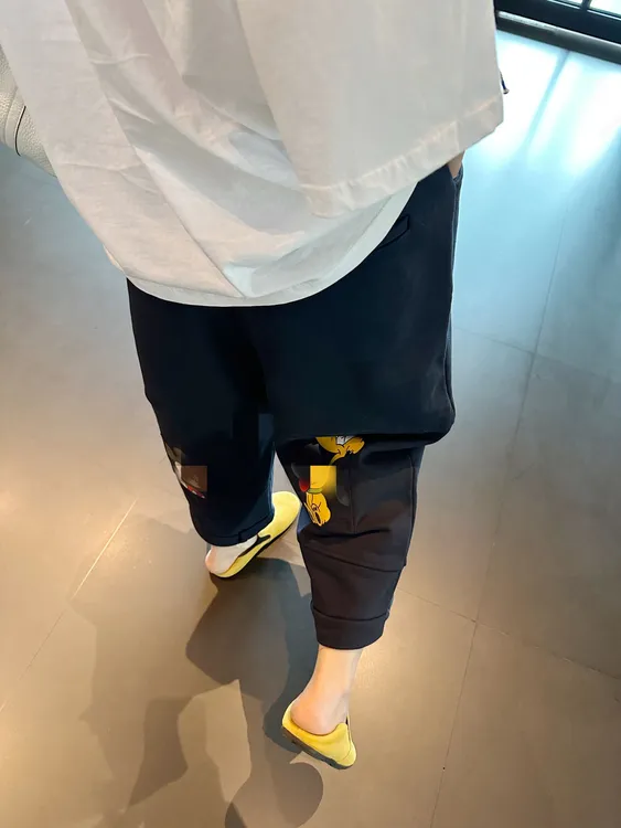 【BORAKOO】卡通抽绳显瘦八分运动裤休闲裤