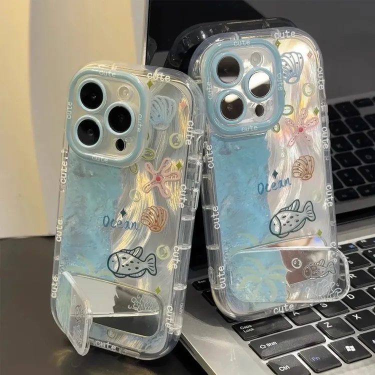 海洋世界适用iPhone16手机壳苹果15/14promax羽纱泡芙13/12日韩Z