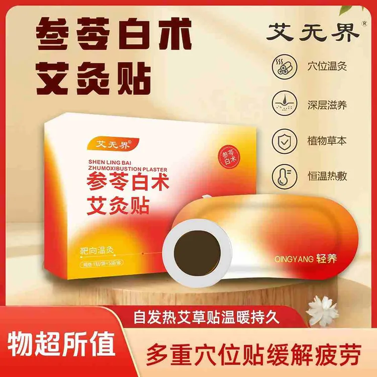 参苓白术艾灸贴自发热艾草贴热敷暖贴宫暖贴穴位贴轻姿盈贴噗噗贴