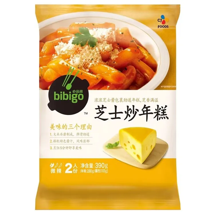必品阁韩国芝士炒年糕条390g 新派韩式部队火锅食材甜辣速食正宗