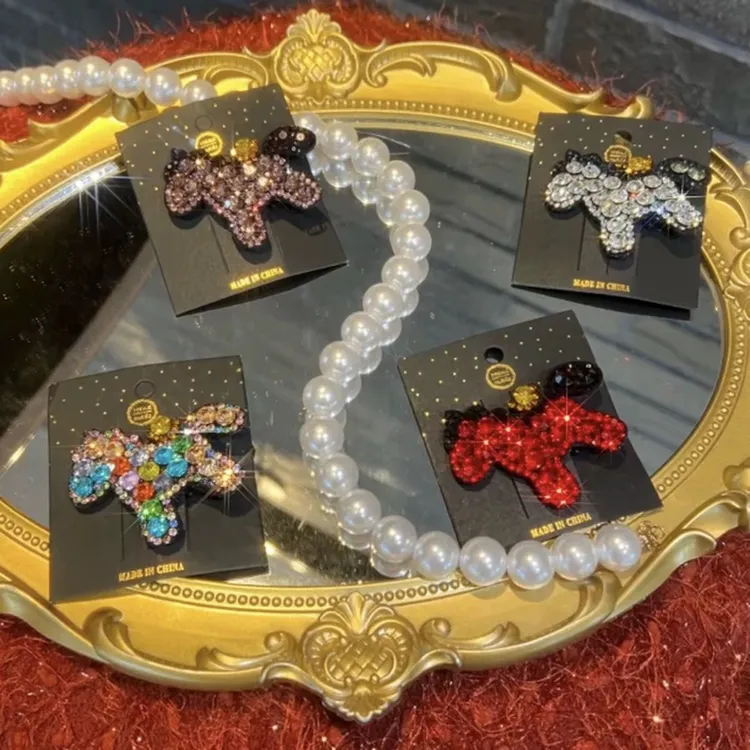 新年马上有钱轻奢闪钻发夹高级感本命年喜庆侧边发卡个性时尚头饰商品图