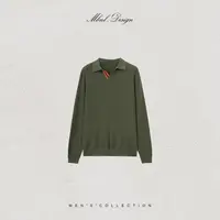 MBNL-F「海鸥领毛衣」南海云男装100棉双层针织翻领毛衣LL-WSY1134