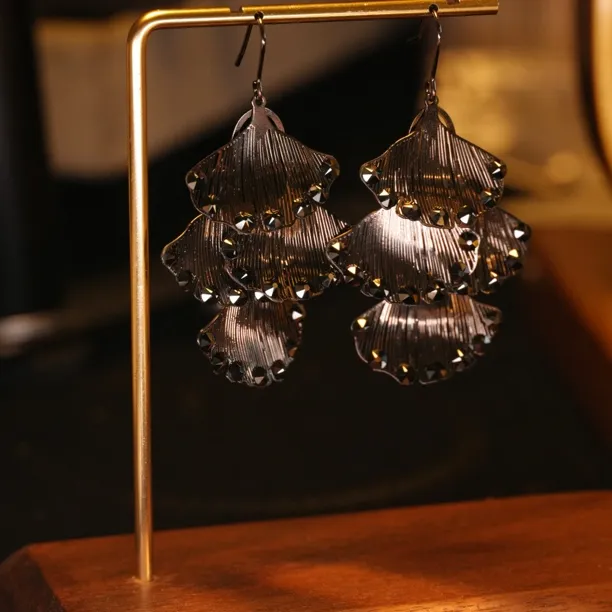 铜合金耳饰 A395法式精致手工清新高级耳饰简约时尚轻奢温柔气质