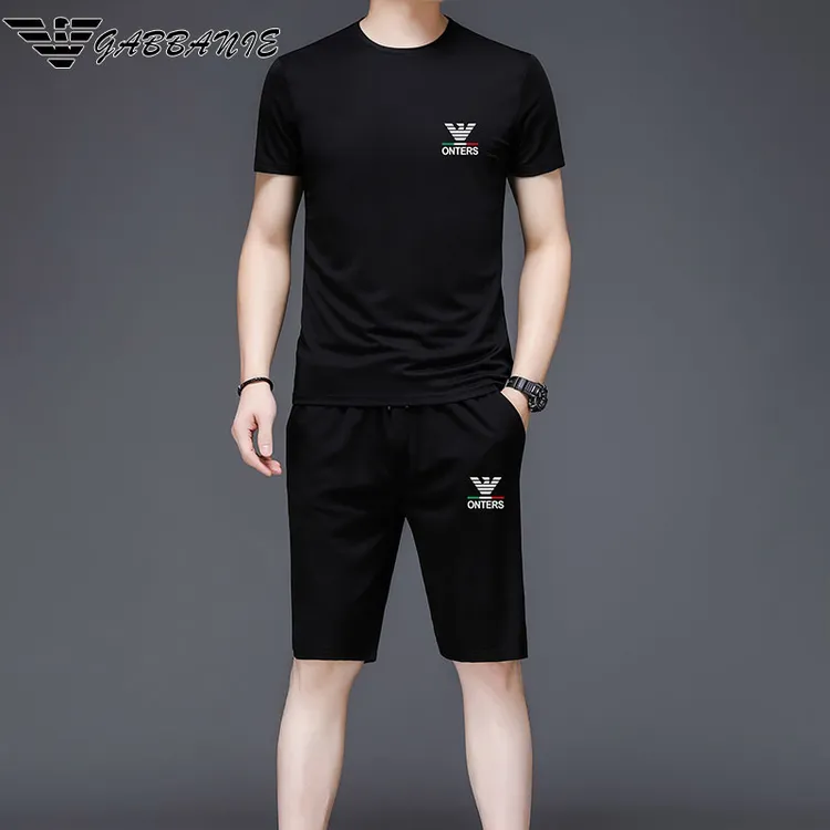 意大利品牌专柜男士休闲运动套装夏季短袖短款两件套潮流大牌正品