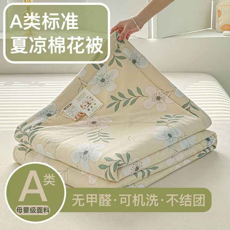 冬季A类糯糯棉棉花夏凉被单双人宿舍空调被家用抗菌儿童夏被礼品