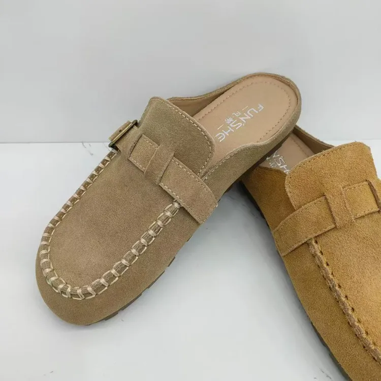 复古勃肯鞋包头穆勒拖半拖鞋女外穿凉拖厚底凉鞋夏新款51602