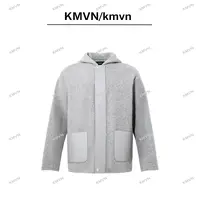 kmvn/kmvn【伊洛】2025秋冬季男女同款日系经典百搭拼接羊毛外套