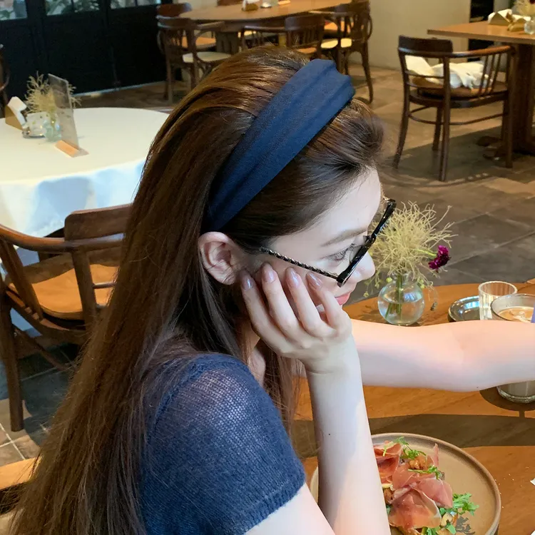 韩系复古慵懒老钱风宽边发箍女高颅顶头箍发饰日常外戴头饰高级感