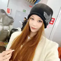 P476黑色蝴蝶冷帽