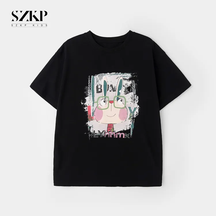SZKP夏季新款女童薄款中大童透气休闲儿童潮款短袖t恤SHYX551479
