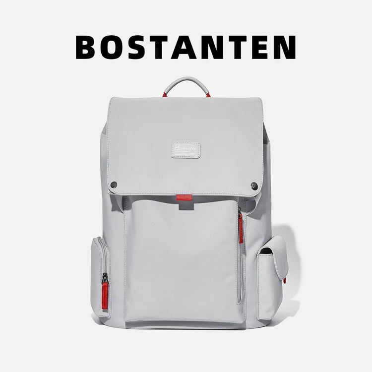 波斯丹顿双肩包男电脑包帆布高级感书包大学生旅游大容量旅行背包