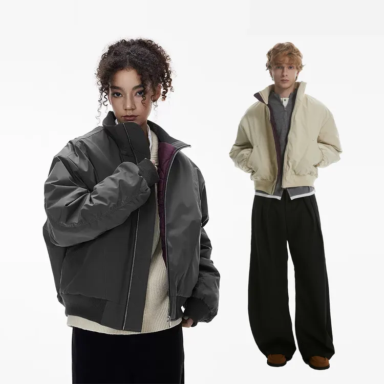 Ciatre*Bomber Jacket Collar立领飞行夹克冬季解构外套棉服