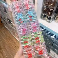 B-0351（满10米飞）d 5个切面爆闪樱桃螺纹皮筋儿童马尾发绳 发圈