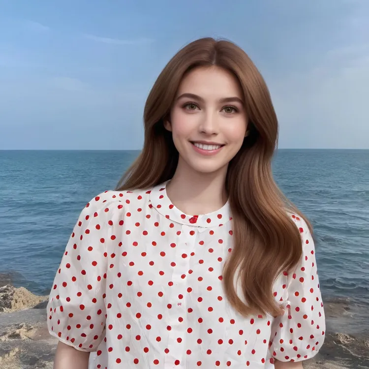 复古红色波点印花泡泡袖衬衫女2025新款爆款洋气夏季别致漂亮小衫