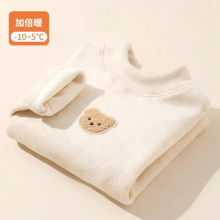 【2025升级款】儿童加绒加厚打底衫冬季内搭半高领保暖上衣软糯厚实