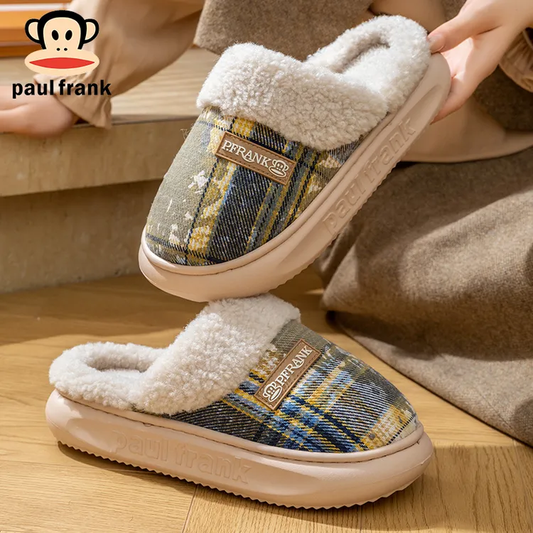 大嘴猴棉拖鞋女款秋冬季新款居家室内加绒加厚保暖情侣毛毛棉鞋男