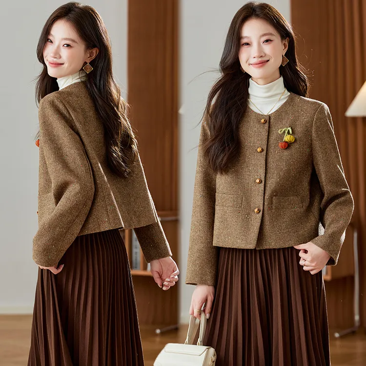 短款小香风外套女款爆款2025新款洋气秋季气质春秋小个子显高显瘦