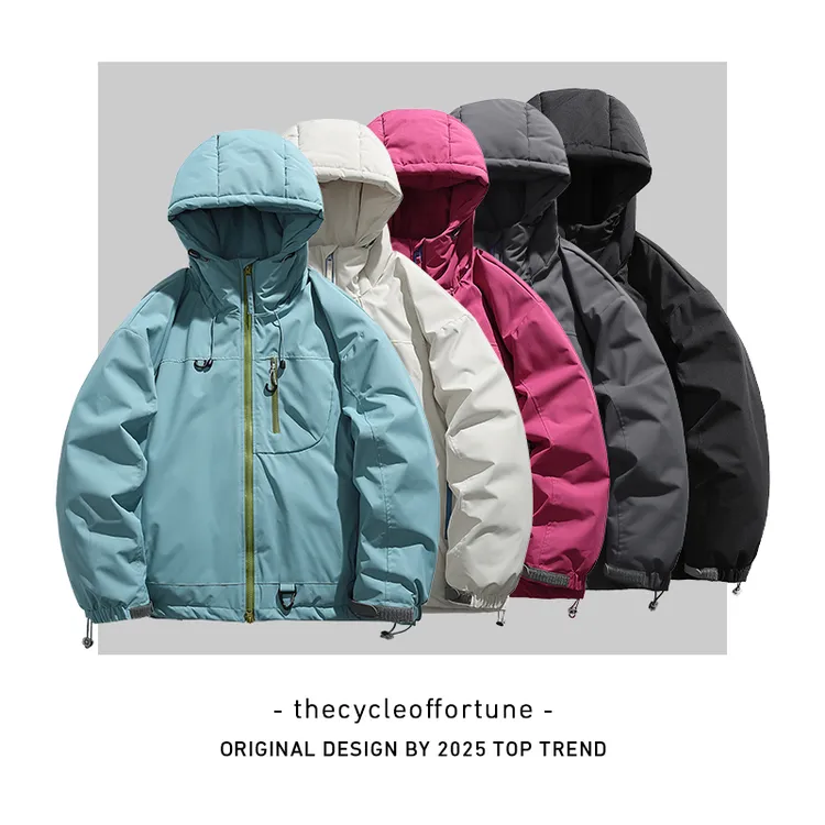 新款大码羽绒服男装保暖加厚秋冬情侣休闲男士冬季连帽多色9233