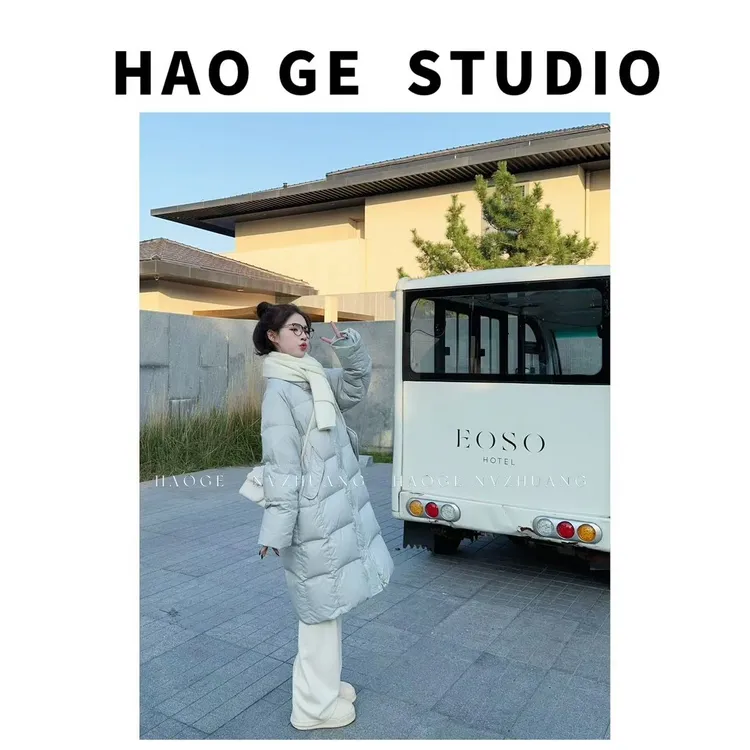 浩哥严选●移动大被子HGQ5YRF4016A羽绒服预长款简版显瘦保暖百搭