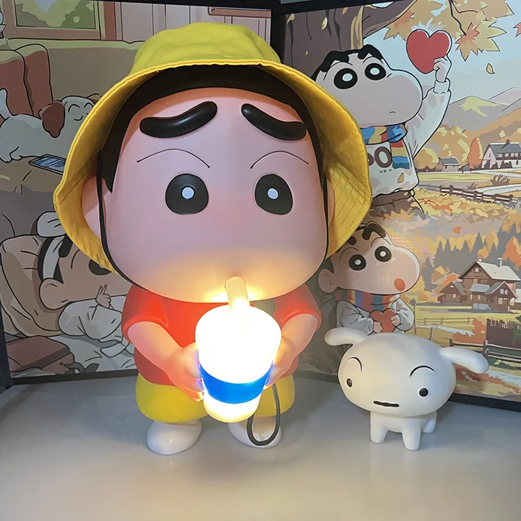 36cm大号奶茶蜡笔小新手办摆件拍拍灯潮玩周边夜灯床头灯礼物送礼商品图