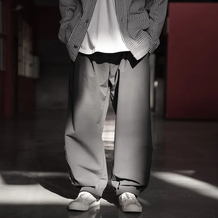 潮流高街宽松阔腿裤男日系复古休闲裤垂感裤子百搭工装裤cleanfit