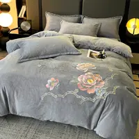 馨美罗家纺 2025秋冬牛奶绒刺绣款工艺四件套