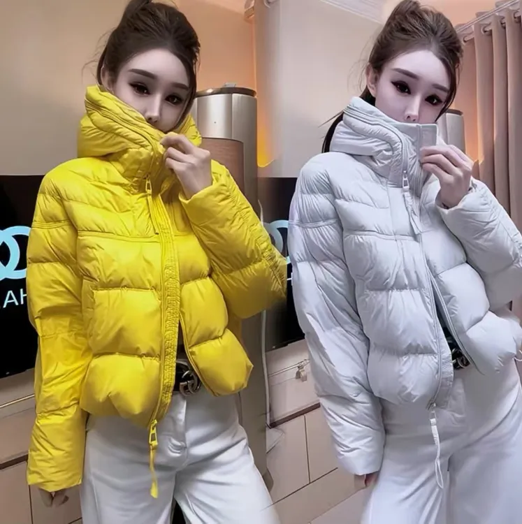 欧货2025冬季新款多拉链个性棉服韩版时尚洋气加厚保暖上衣外套女