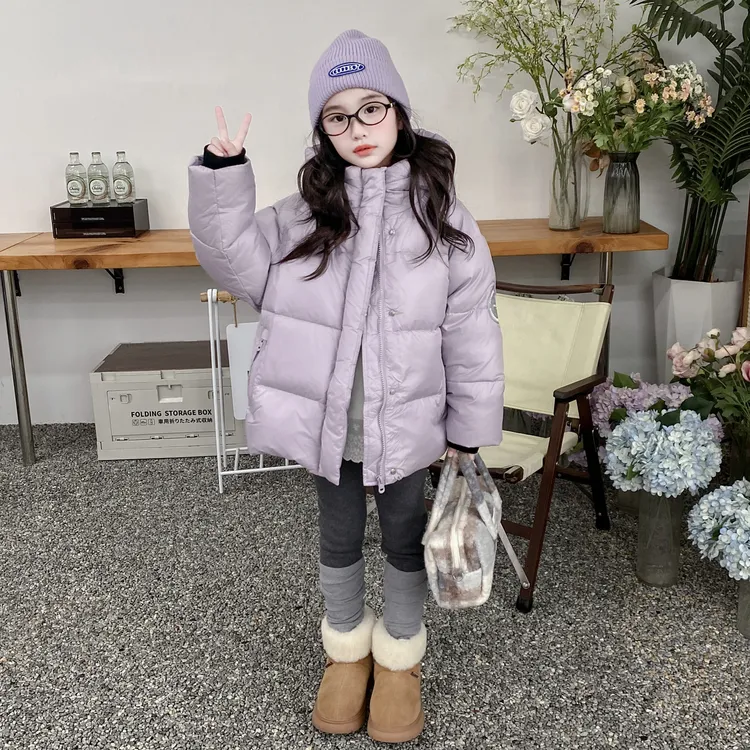 女童羽绒服冬季2025新款女大童6-12冬装上衣儿童白鸭绒加厚外套潮