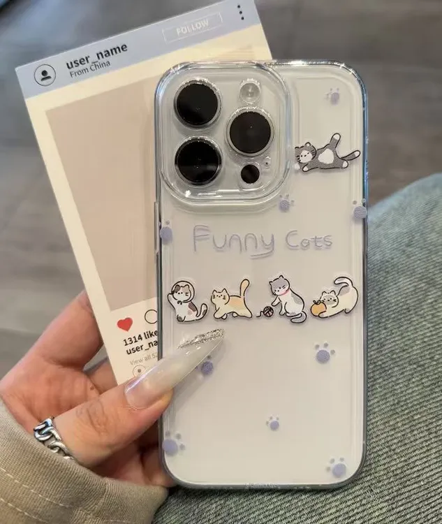 可爱猫猫适用iPhone17promax苹果13手机壳华为opop小米vivo保护套