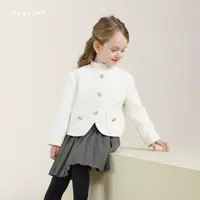 【小香风】女童小众气质经典圆领羊毛外套