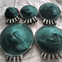 直销实心抄网头带网兜硬不锈钢抄网头捞鱼虾水产防挂乙烯线兜