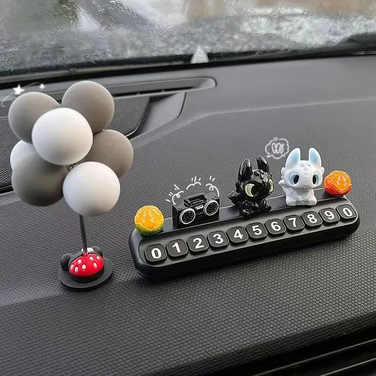 无牙仔车载号码牌停车牌2025新款汽车临时挪车电话牌车内饰品摆件
