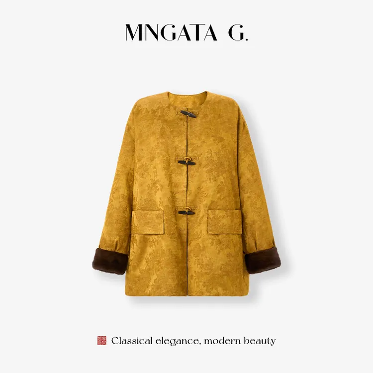 MNGATA G.宫小妍【水貂毛·金銮殿】新中式白鹅绒加厚外套5102251