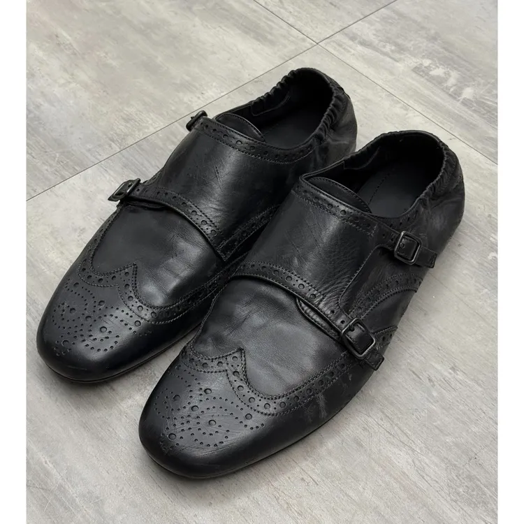 【DR官方正品】OMG!版雕花布洛克休闲小皮鞋女一脚蹬豆豆乐福鞋OM