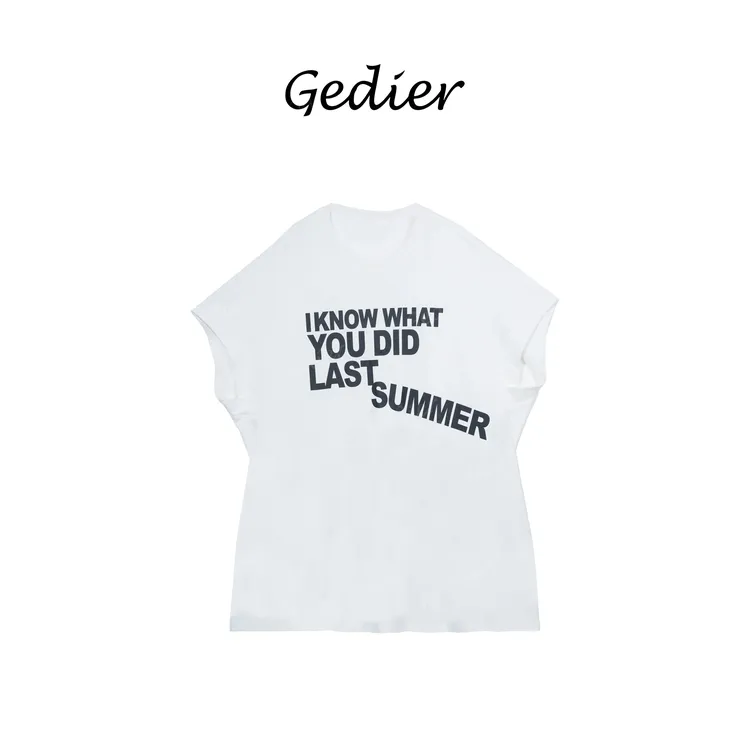 【歌蒂尔】夏季潮流印花百搭T恤 TG520812Y