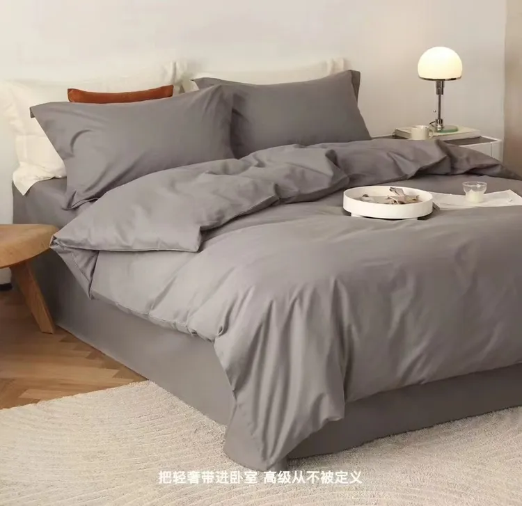 JN-高端欧式100支棉质磨毛床笠四件套