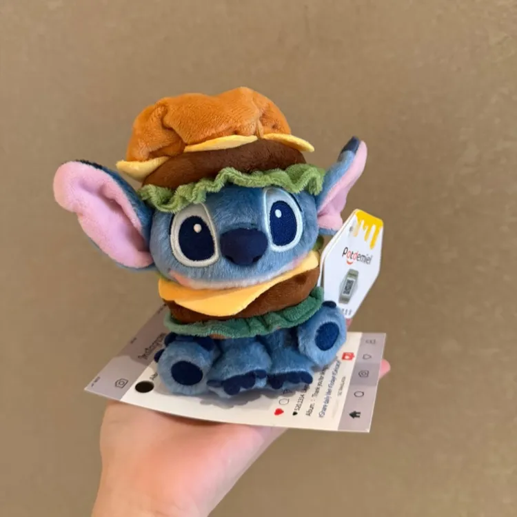 正版星际宝贝汉堡史迪奇毛绒公仔包挂饰史迪仔汽车挂件钥匙扣可爱