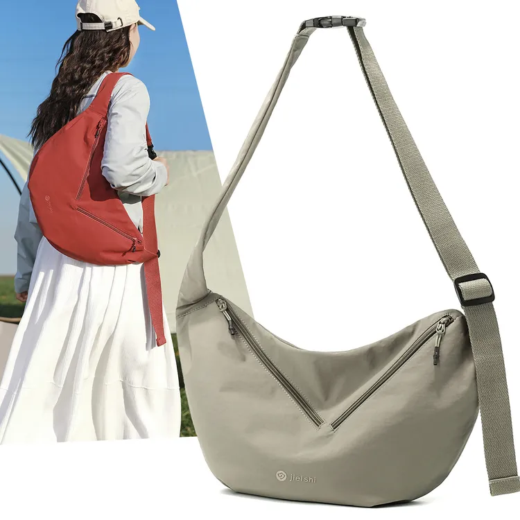 日韩纯色防水斜挎包布包拉链韩版时尚夏季可折叠新款休闲百搭1178