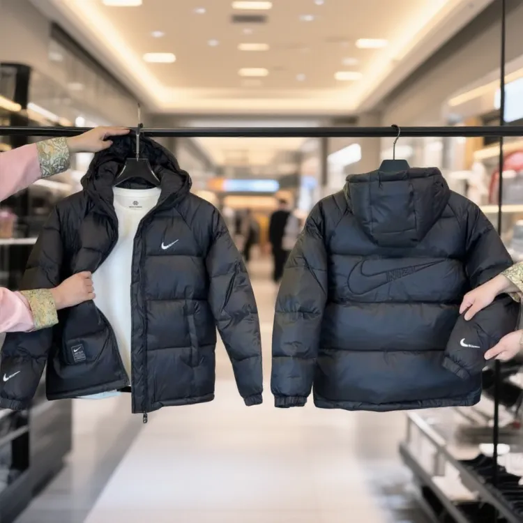 冬季新款加厚连帽刺绣时尚百搭男女同款修身保暖棉衣外套八八一二