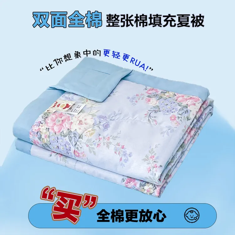 2025新款全棉纯棉夏被碎花小清新简约纯棉夏凉被