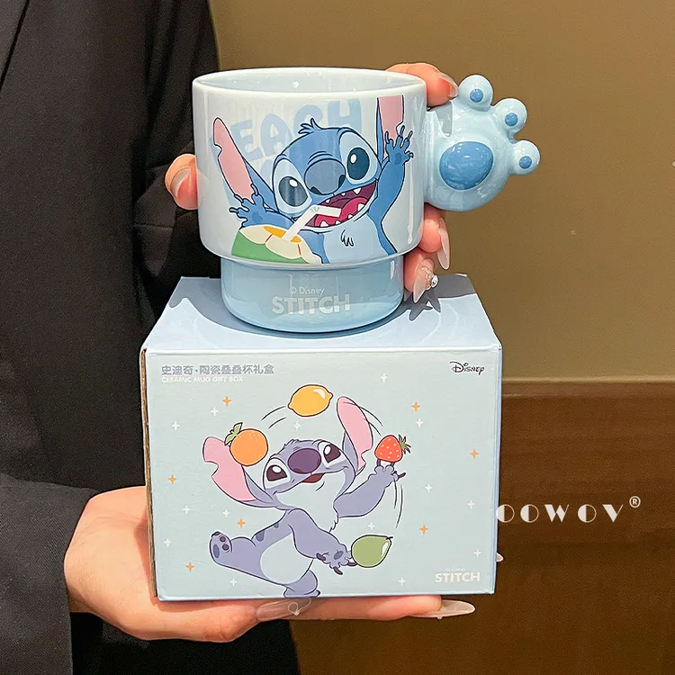 史迪仔马克杯陶瓷水杯子爆款2025新款女高颜值可爱咖啡杯生日礼物