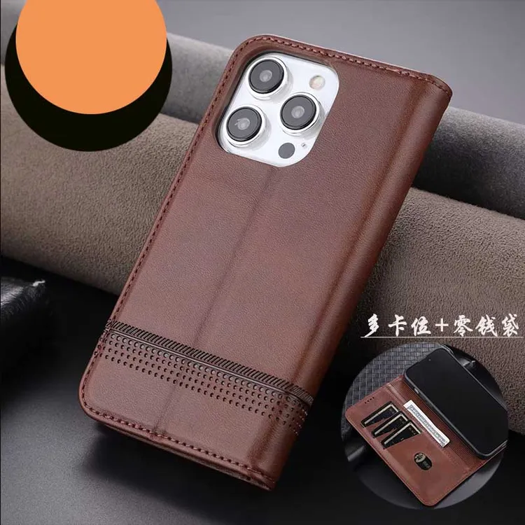 适用苹果iPhone11ProMax手机壳翻盖式皮套防摔插卡钱包款商务新款