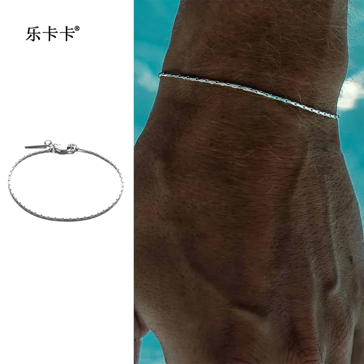 钛钢手链 男士简约时尚性感个性韩版新品百搭网红爆款电线链手链