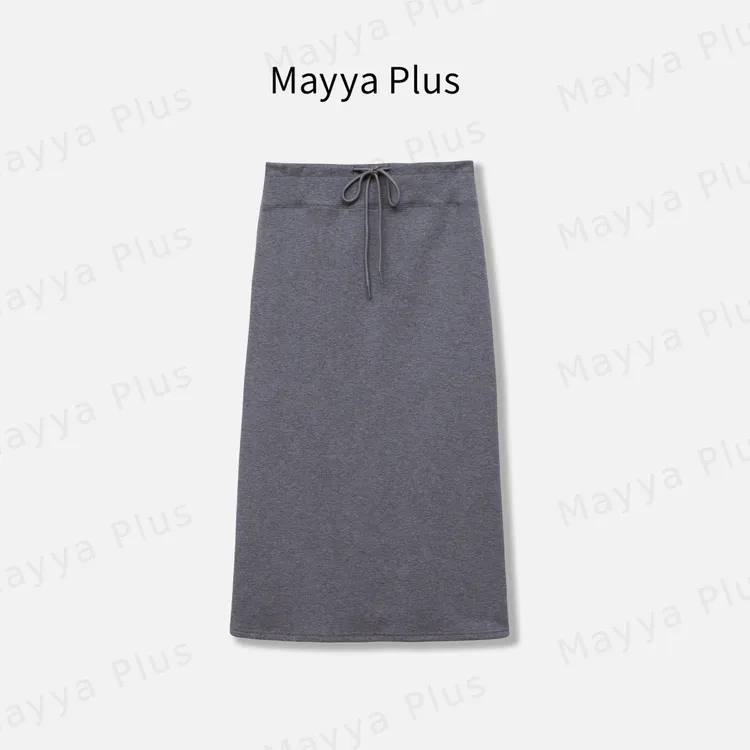 【懒人半裙】Mayya Plus麦芽定制秋季高腰显瘦直筒半身裙子32536831